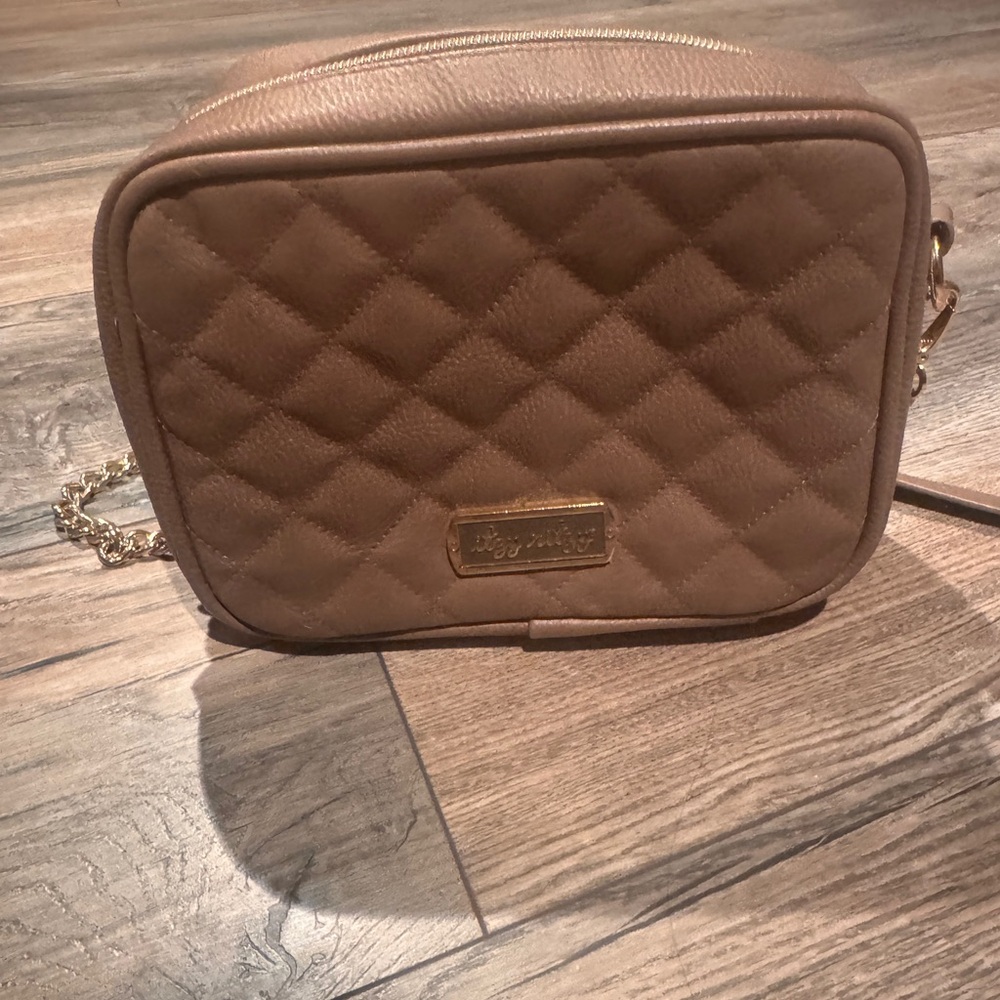 Itzy Ritzy Quilted Tan Crossbody Diaper Bag